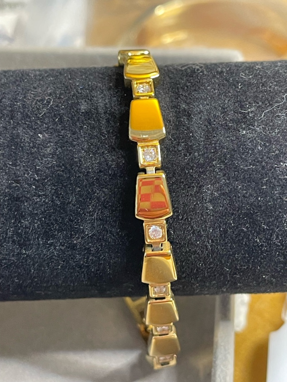 NIB stainless steel rhinestone bracelet
